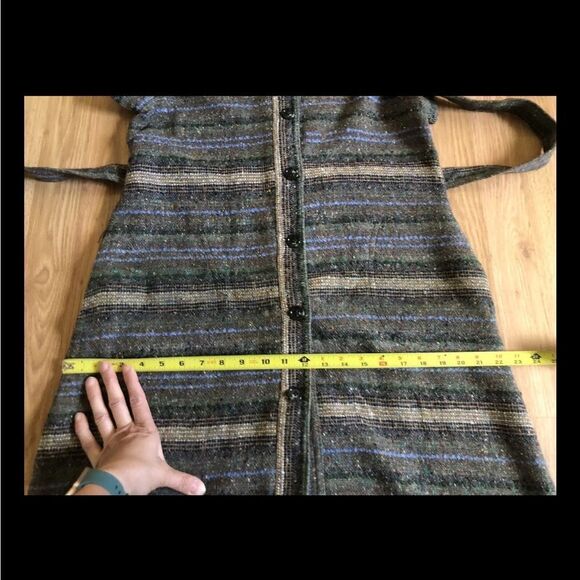 VTG Jimmy Hourihan Dublin Donegal Striped Tweed Wool Dress Ireland Womens MED - Picture 7 of 11